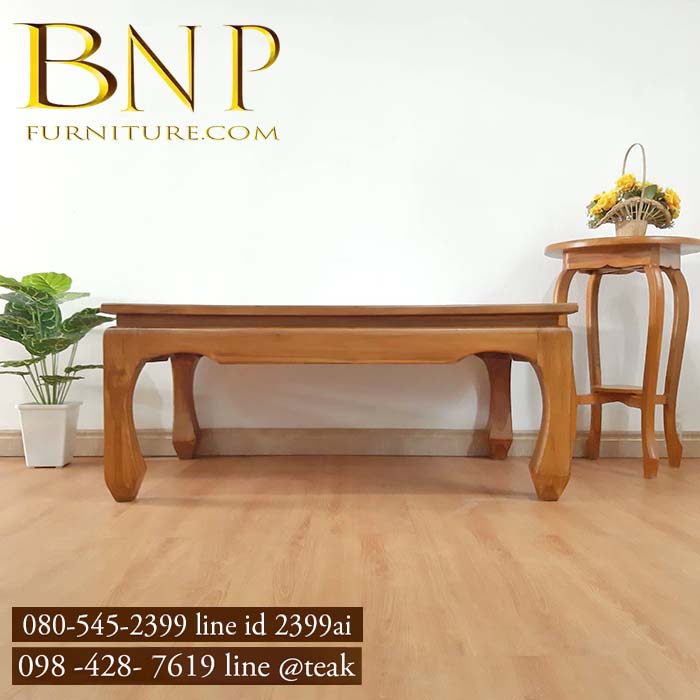 ตั่งนั่งไม้สักเเท้ 80x120x50 ซม.
