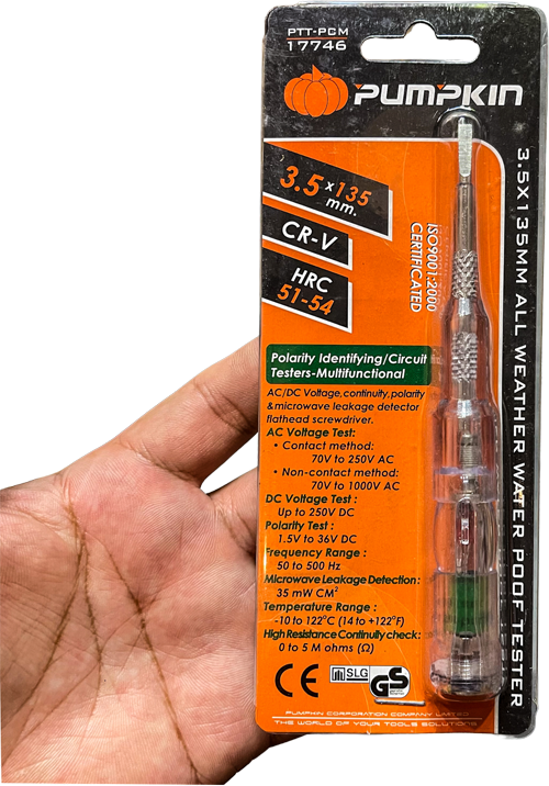 17746 ไขควงวัดไฟ Pumpkin ไขควงลองไฟ ตรวจครบวงจร CR-V พัมคิน ไขควง เช็คแลมป์ ไขควงเช็คไฟ เช็กแลมป์