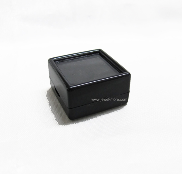 (20กล่อง)กล่องพลาสติกใส่พลอยหรือเพชร ฝาใส 3x3 สีดำ