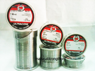 ตะกั่วบัดกรี ULTRACORE มีน้ำยาในตัว มีขนาด ม้วนเล็ก ขนาด 1/2 ปอนด์ และ 1 ปอนด์