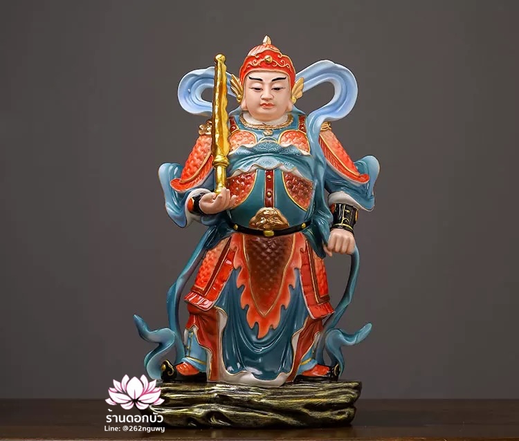 เทพเจ้ากวนอู และพระเวทโพธิสัตว์ (อุ่ยท้อผ่อสัก) ขนาด 12/16 นิ้ว