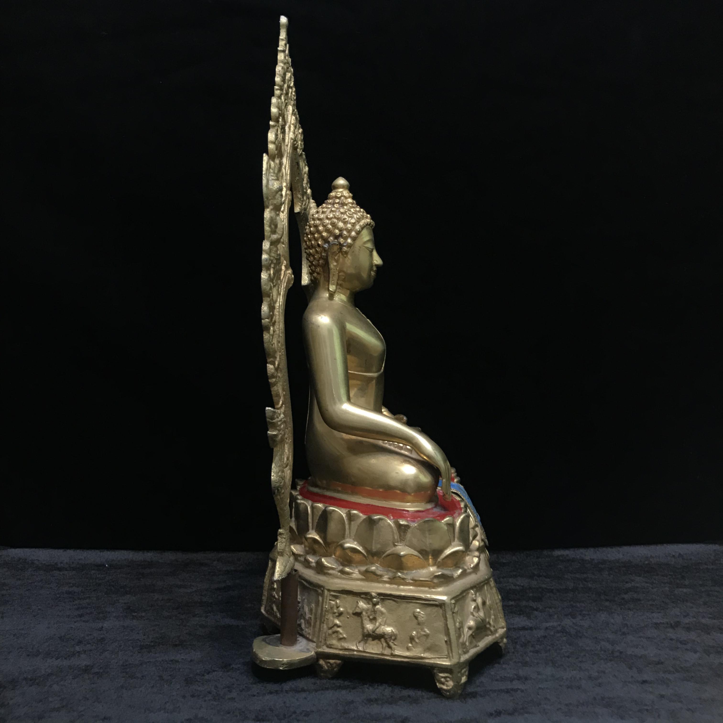 พระพุทธมงคลรัตนภูมิพัฒนมหามุนี ภปร. หน้าตัก 5นิ้ว(อาบทองคำ) วัดมงคลรัตนาราม วัดไทยในซานฟรานซิสโก สหรัฐอเมริกา ( Sanfrancisco USA.) ปี2523 (นิยมหายาก)