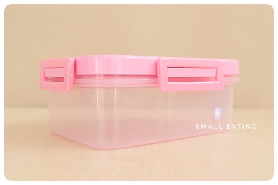 Small Evting กล่องใส่อาหาร 9196 ลายคิตตี้ Hello Kitty พร้อม ช้อน ส้อม กล่องใส่ข้าว กล่องข้าว super lock กล่องถนอมอาหาร