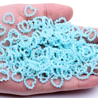 SKU-00917 มุกร้อยหัวใจโทนสีเดียว (25 อัน)