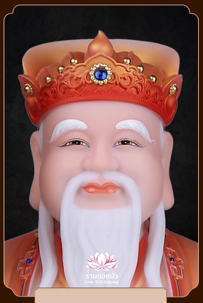 แปะกงแปะม่า ปุนเถ้ากงปุนเถ้าม่า เทพเจ้าที่จีน ประทับนั่งบัลลังก์มังกรคาบแก้ว งานหินอ่อนคุณภาพสูง ขนาด 12/16/19 นิ้ว