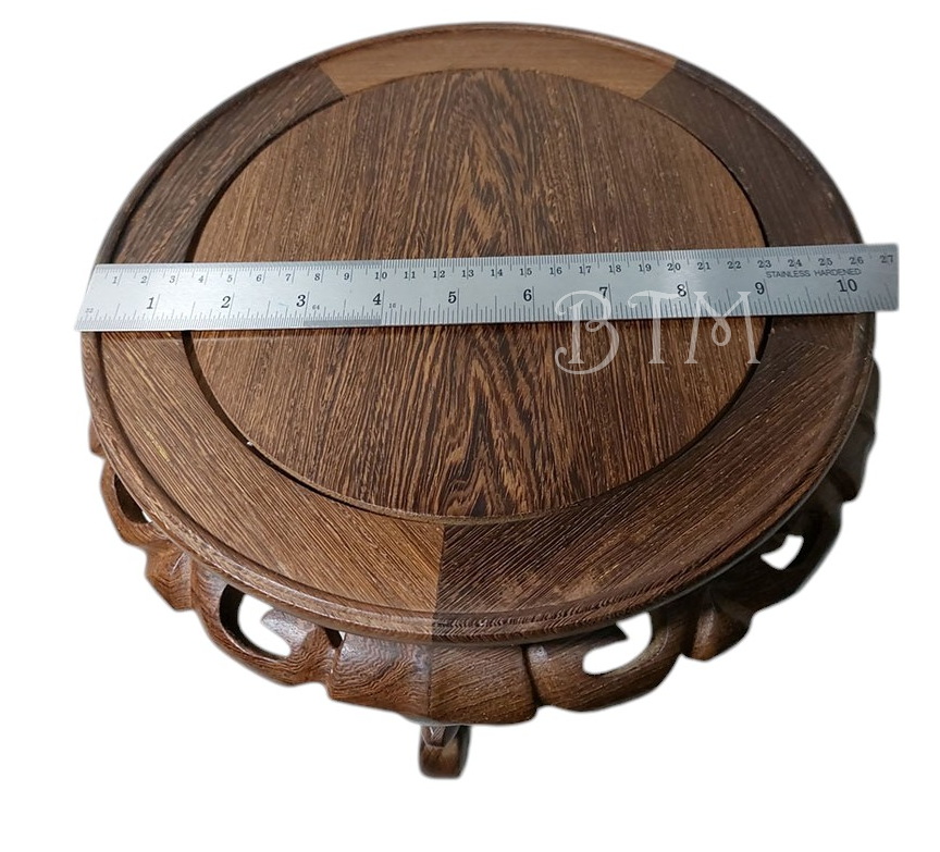 กี๋หรือฐานไม้ ทรงกลม ขานก(เคลือบด้าน)-BPT0449-