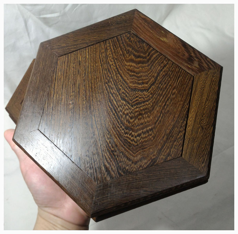 ฐานหรือกี๋ไม้จีน-หกเหลี่ยม 17cm