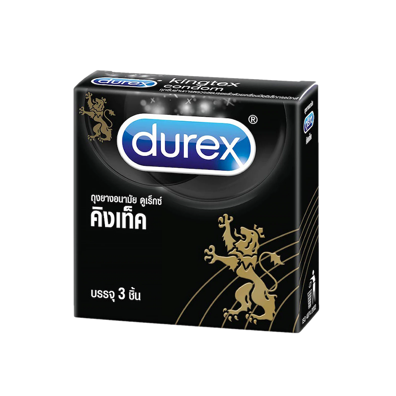 Durex Kingtex ถุงยางอนามัย 3 ชิ้น