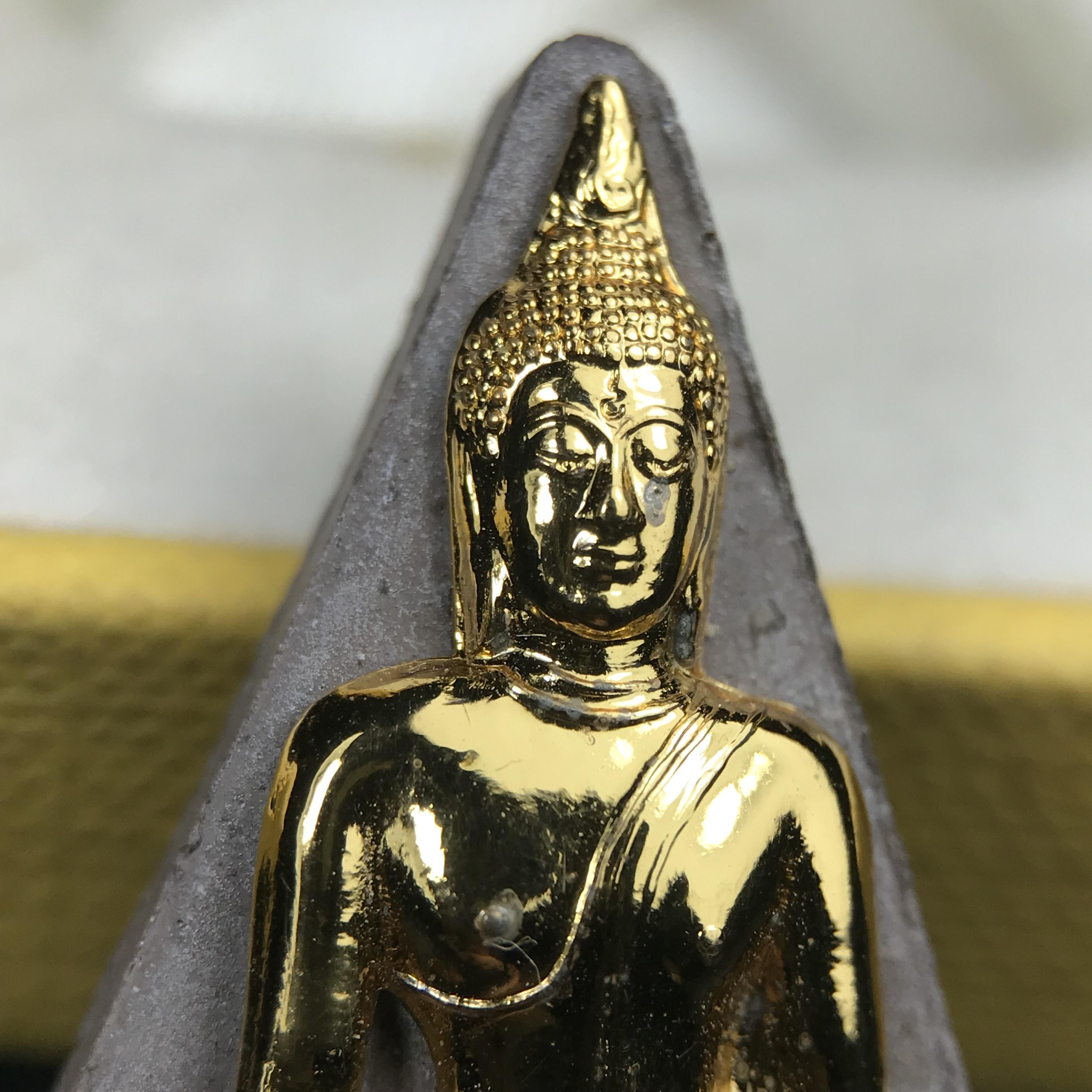 พระพุทธมหาสุวรรณปฏิมากร (หลวงพ่อทองคำ) หลังตรามหามงคลเฉลิมพระชนมพรรษา 80 พรรษา รัชกาลที่9 วัดไตรมิตรวิทยาราม กรุงเทพฯ ปี 2550 พระพิมพ์หน้าทองคำ(หายาก 1 ใน 999 องค์)