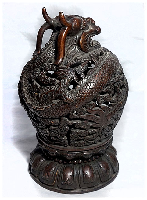 เตากำยาน กระถางกำยาน กระถางธูป ทองเหลืองสไตล์จีน