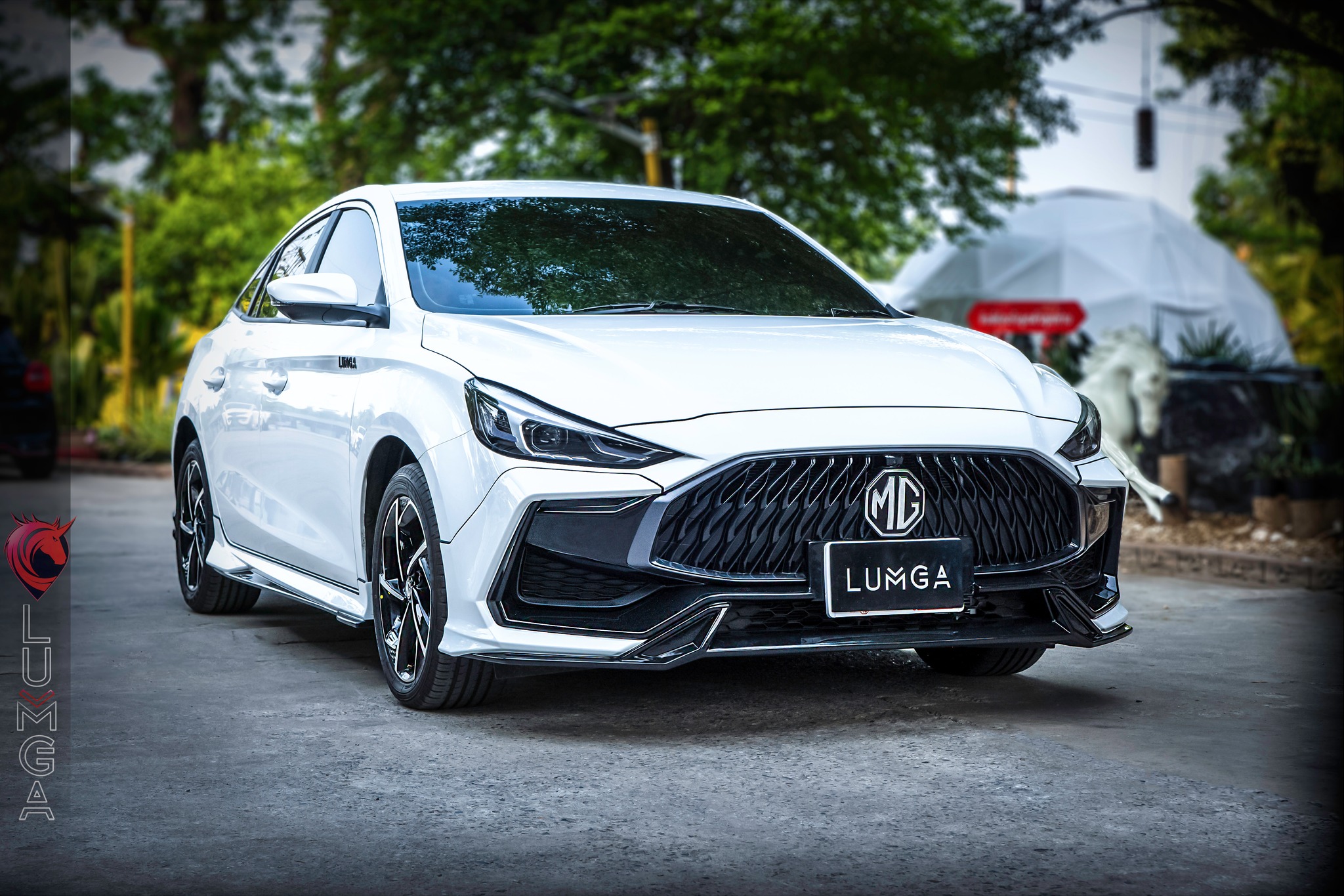 ชุดแต่งสเกิร์ตรอบคัน MG5 2022 แบบสเกิร์ตหน้า Amotriz (อโมตริส)