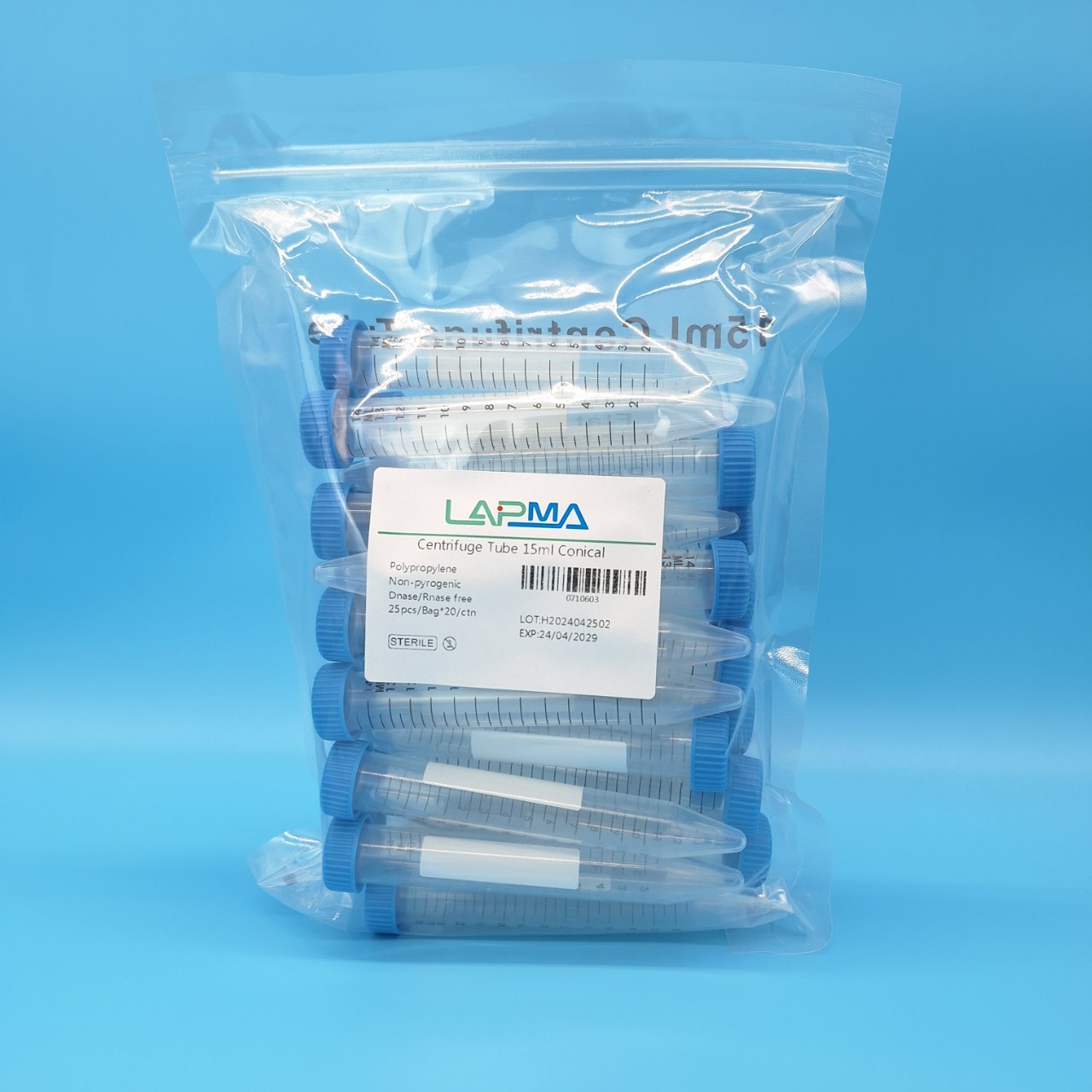 (ขายยกลัง) 15ml Centrifuge Tube ,E.O.Sterile, หลอดทดลองขนาด15ml ปราศจากเชื้อ 100ชิ้น/แพ็ค , 20แพ็ค/กล่อง