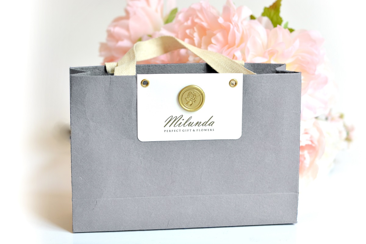 กระเป๋าของขวัญสายสีขาวรุ่น Wax seal stamp มี 6 สี ไม่มีขั้นต่ำ