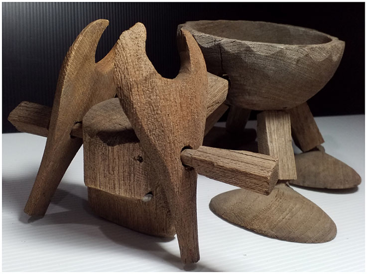 งานไม้เก่าแต่งสวน สำหรับใส่ต้นไม้