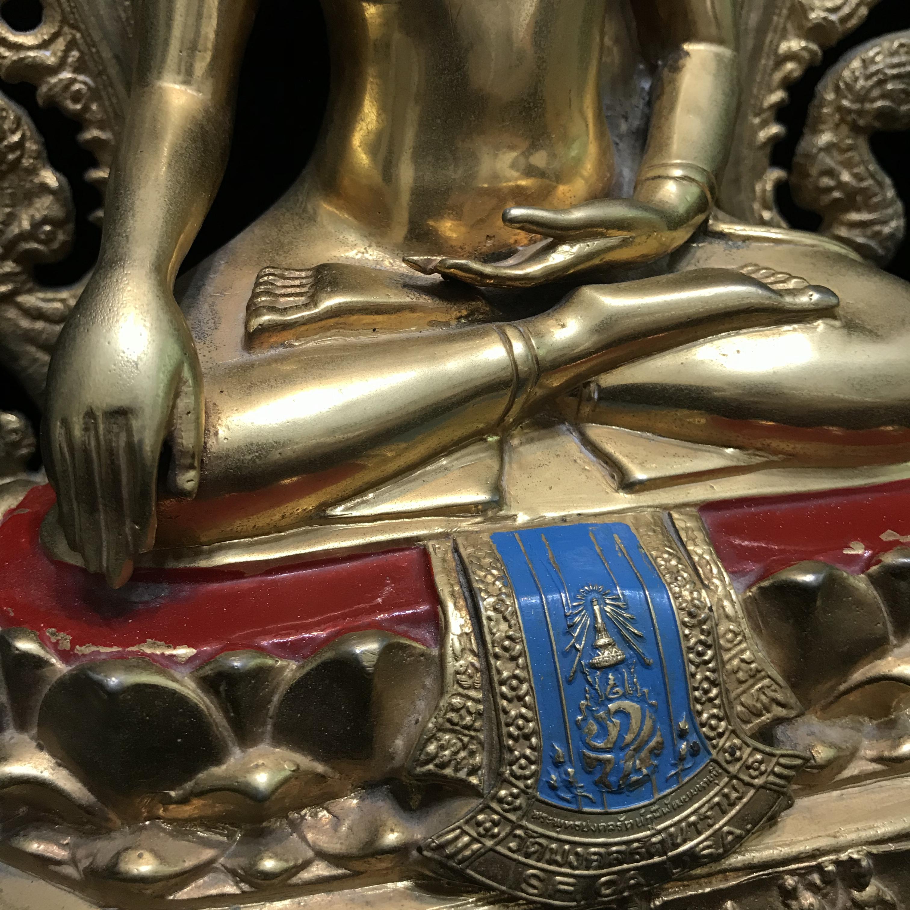 พระพุทธมงคลรัตนภูมิพัฒนมหามุนี ภปร. หน้าตัก 5นิ้ว(อาบทองคำ) วัดมงคลรัตนาราม วัดไทยในซานฟรานซิสโก สหรัฐอเมริกา ( Sanfrancisco USA.) ปี2523 (นิยมหายาก)