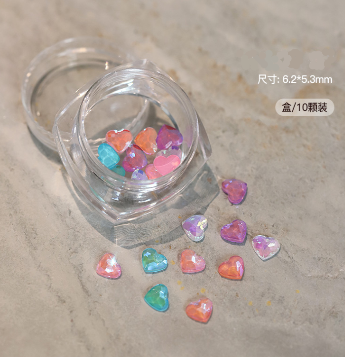 SKU-00836 หัวใจ ขนาด 5.3*6.2mm (10 อัน)
