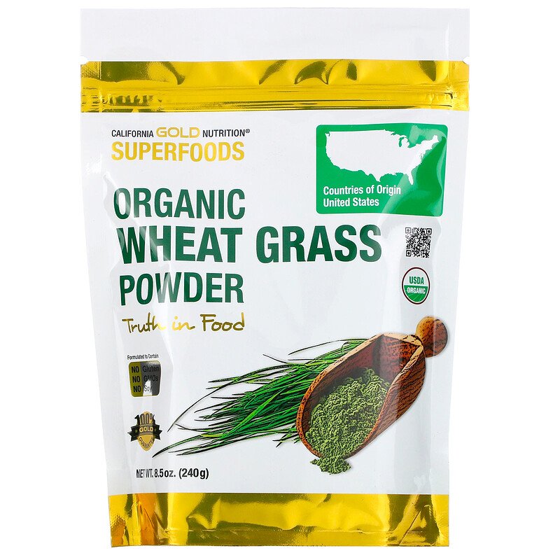 ต้นอ่อนข้าวสาลี, Organic Wheat Grass Powder