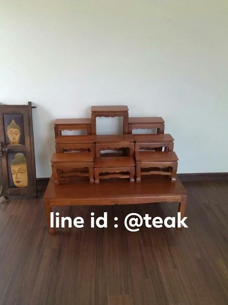 โต๊ะหมู่บูชาสิงห์ หมู่ 9 หน้า 7 นิ้วหน้ากว้าง