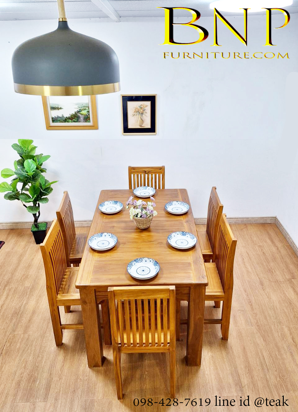 โต๊ะกินข้าว+เก้าอี้ 6 ตัวรุ่น วินเซอร์