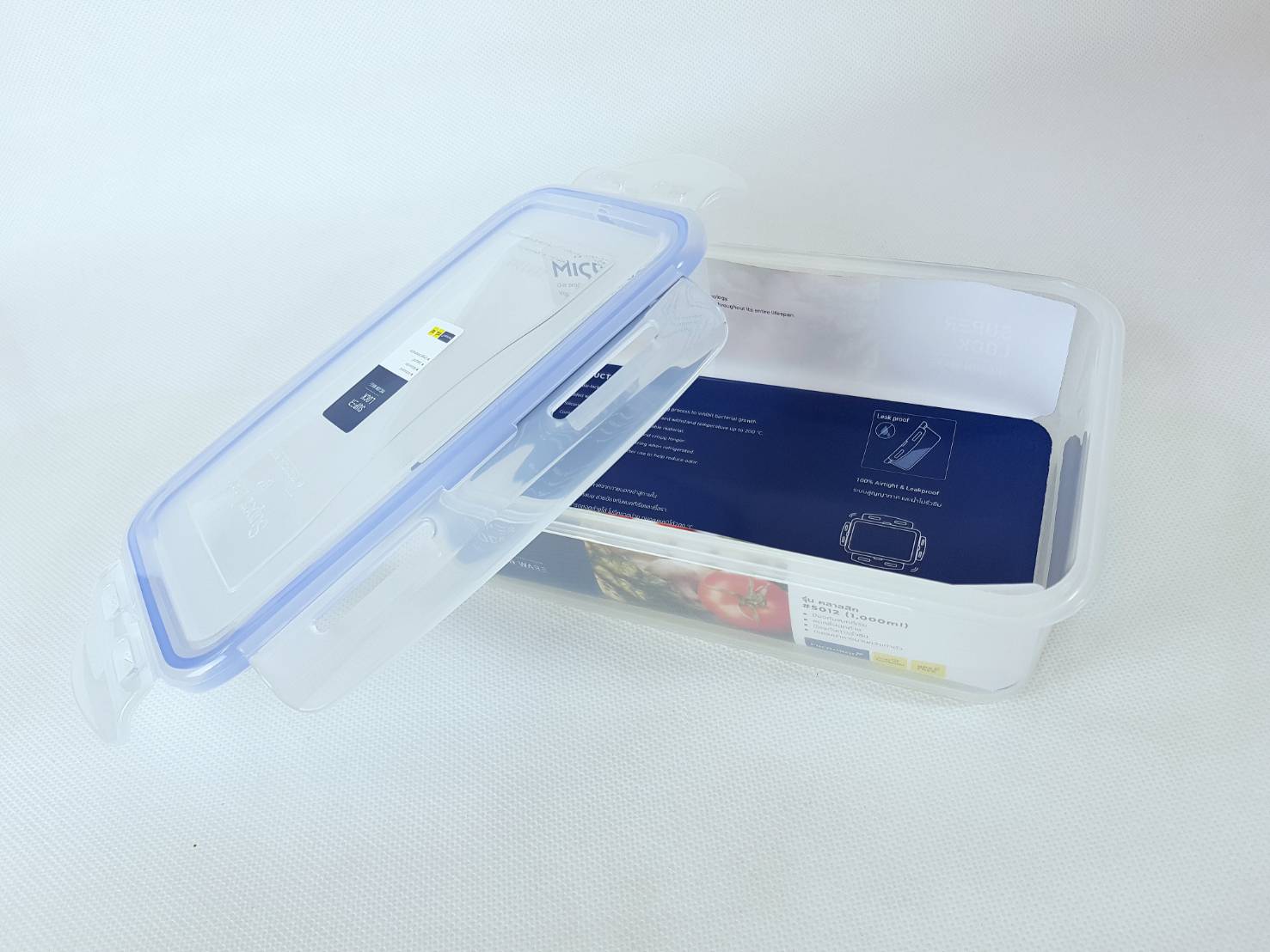 Small Evting กล่องถนอมอาหาร Super Lock แท้ รุ่น5012 บรรจุได้1000มล. ป้องกันความชื้น เข้าไมรโครเวฟได้ กล่องเก็บอาหาร กล่องเก็บผักสด