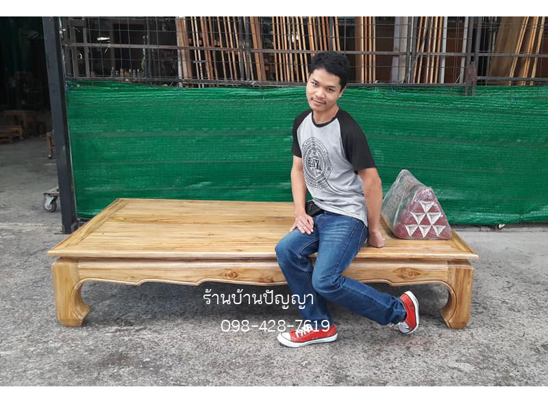 ตั่งขาคู้ 1x2 เมตร เสี้ยนขาว