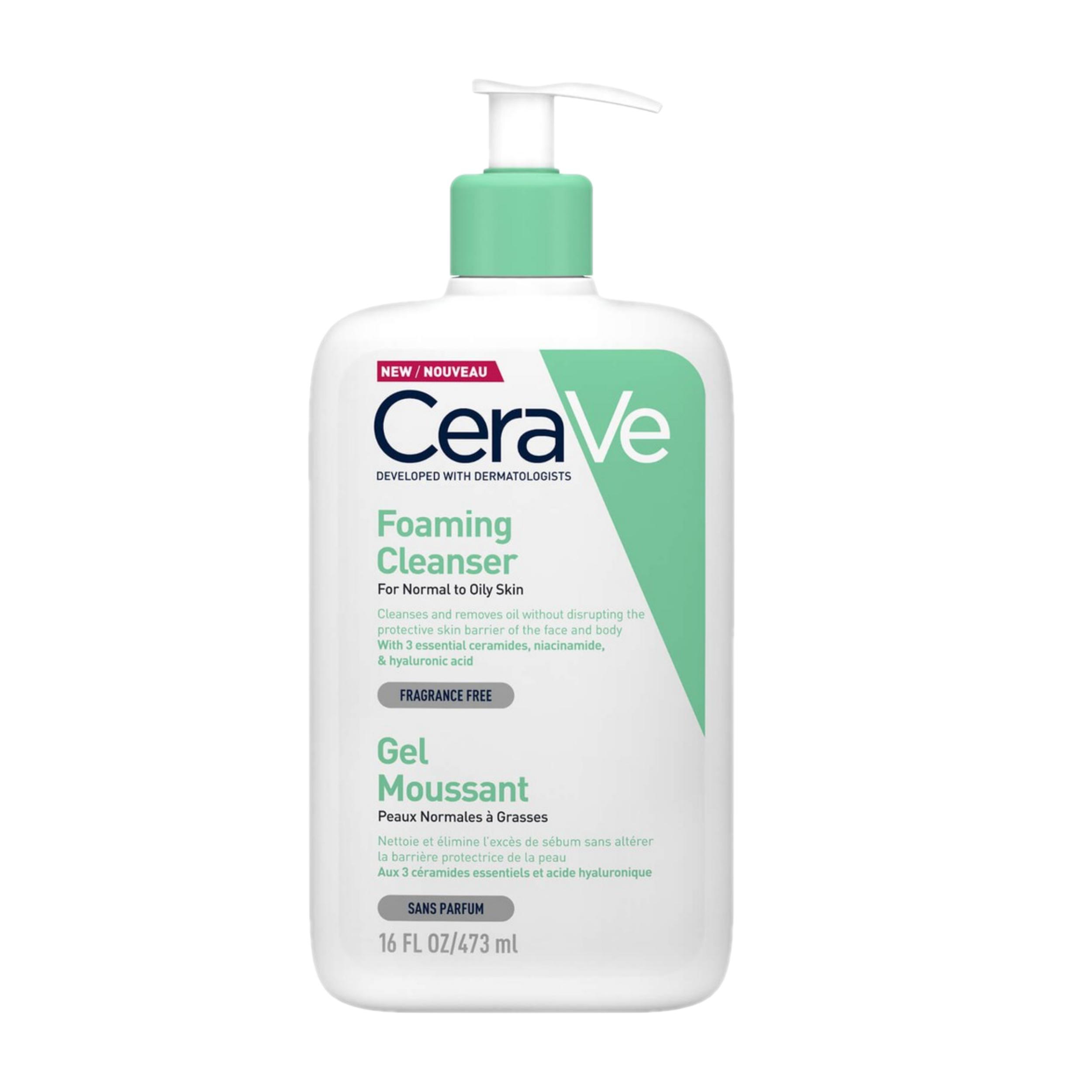 Cerave Foaming Cleanser for Normal to Oily Skin 473 ml.