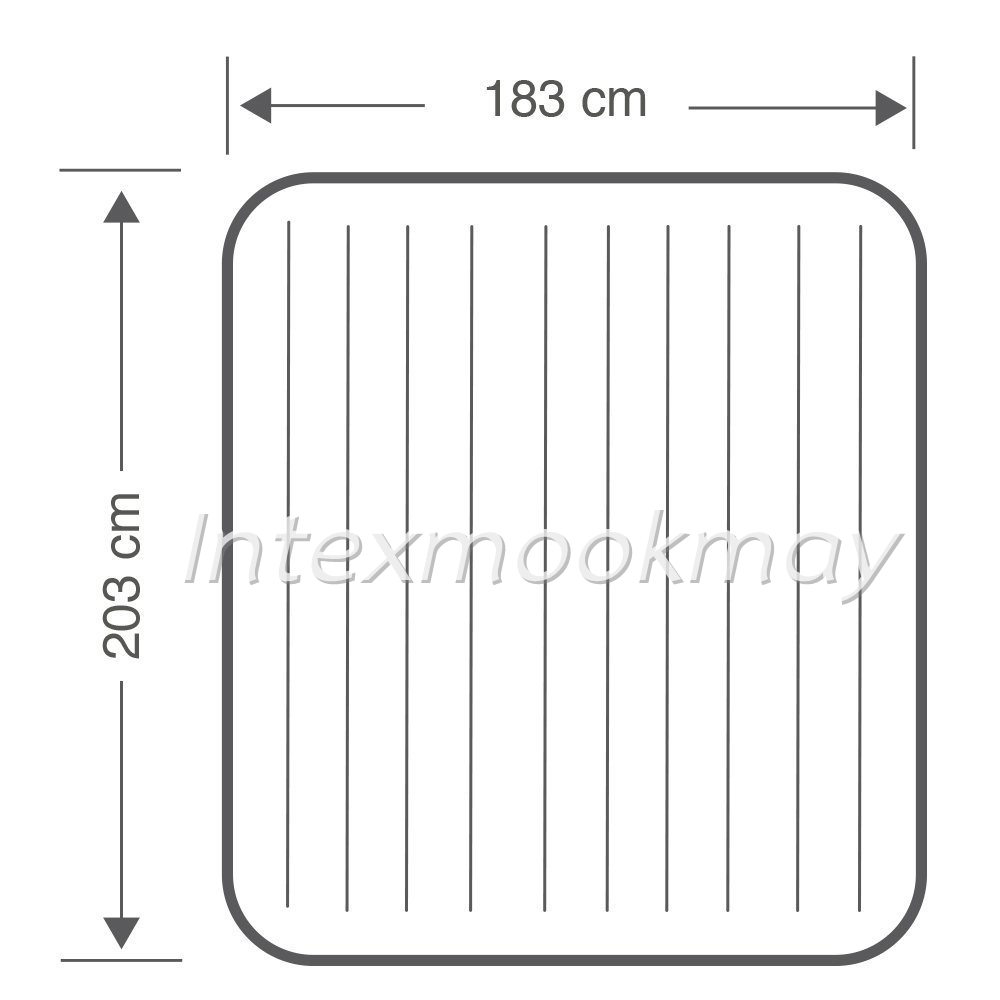 Intex 64755 ที่นอนเป่าลม 6 ฟุต สีน้ำเงิน