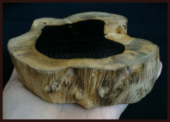 ฐานไม้มะเกลือ(African Ebony) หนา3cm แบบที่2(ตัวอย่าง)