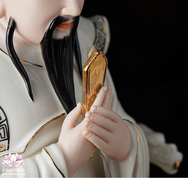 เง็กเซียนฮ่องเต้ หยกอ๋องส่องเต่ และพระนางซีหวังหมู่ กิมบ้อเนี่ยเนี้ย ประทับนั่งบัลลังก์มังกร ขนาด 12 นิ้ว