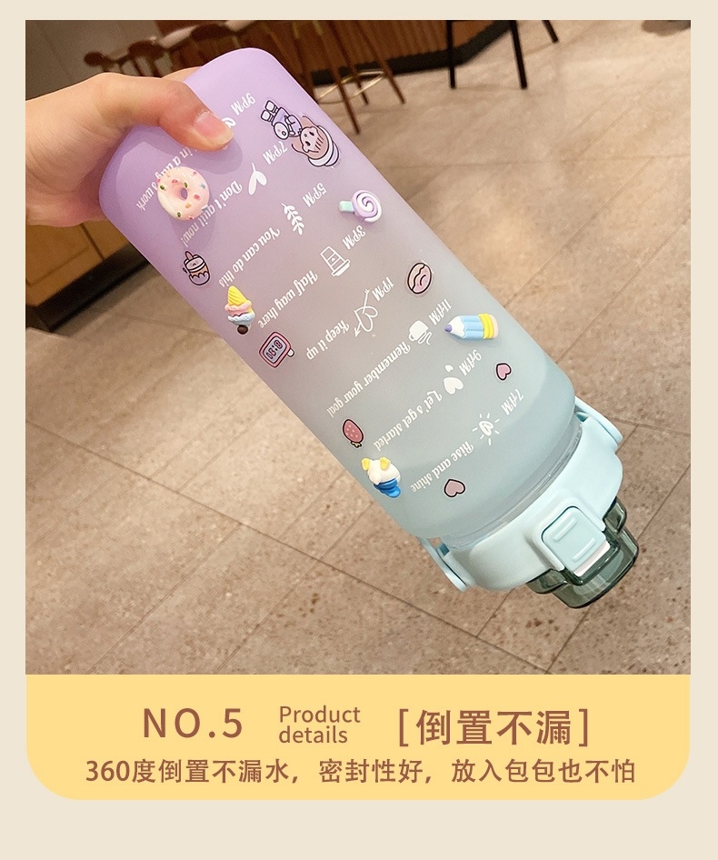 กระบอกน้ำพาสเทลน่ารัก จุ 2 ลิตร