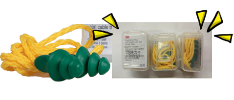 3M 1241 ปลั๊กอุดหูลดเสียง ชนิดมีสายโพลีเอสเตอร์ (NRR25)