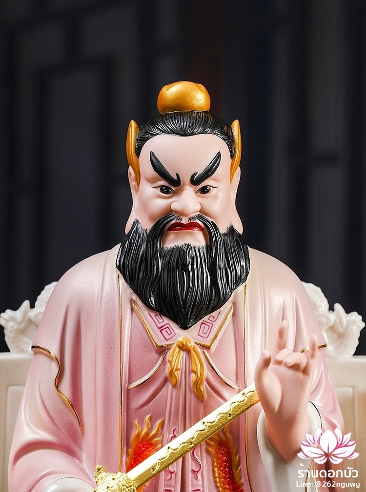 เตียวเทียนซือ เตียวฮู้เทียนซือ จางเทียนซือ ปางนั่งบัลลังก์มังกร งานกระเบื้องฮกเกี้ยน ขนาด 12/16 นิ้ว