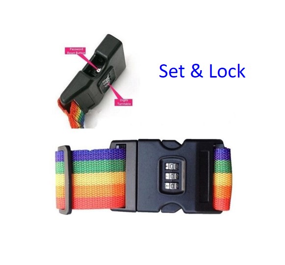 สายรัดกระเป๋าเดินทางแบบมีรหัสล็อค