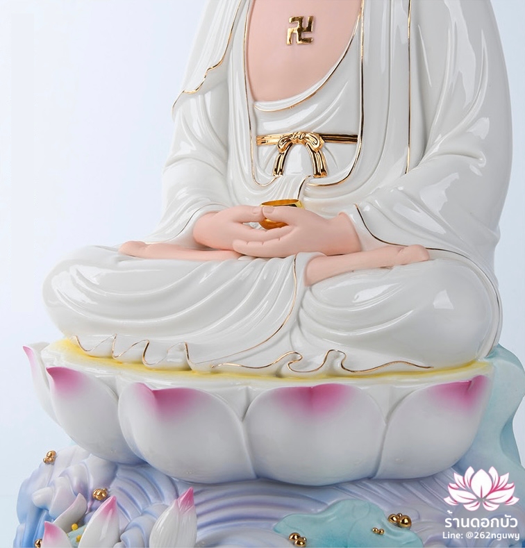 พระพุทธเจ้า (พระยูไล) พระโพธิสัตว์กวนอิม (กวนอิมผ่อสัก) พระกษิติครรภโพธิสัตว์ (ตี่จั่งอ๊วงผ่อสัก) และพระศรีอริยเมตไตรย (หมีเล่อฝอ) ขนาด 12/16/19 นิ้ว