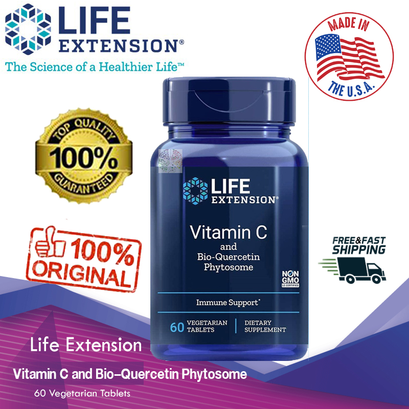 Life Extension, Vitamin C and Bio-Quercetin Phytosome, 60 Vegetarian Tablets
