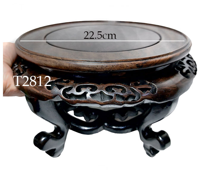 กี๋หรือฐานไม้สไตล์จีน ท๊อป 22.5cm