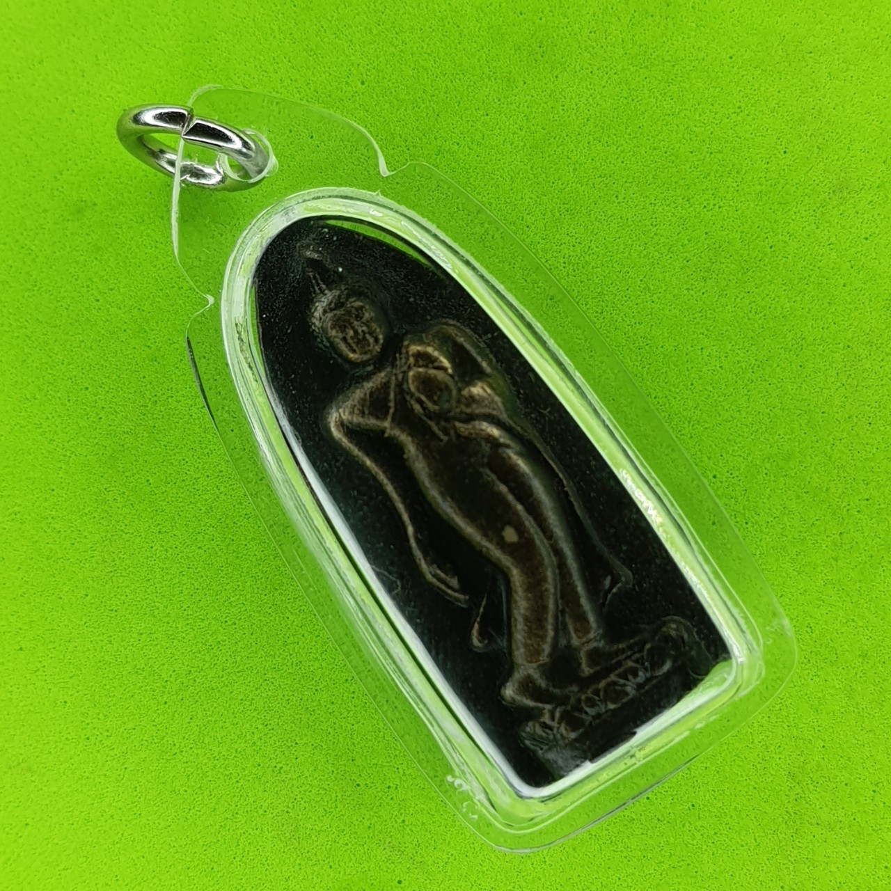 พระเครื่อง พระปางลีลาทุ่งเศรษฐี รุ่น ชาตินี้รุ่งเรืองไม่สิ้นสุด สีทำเก่า เลี่ยมกรอบ พระแท้ พระบูชาปางลีลา จี้พระปางลีลา พระปางลีลา