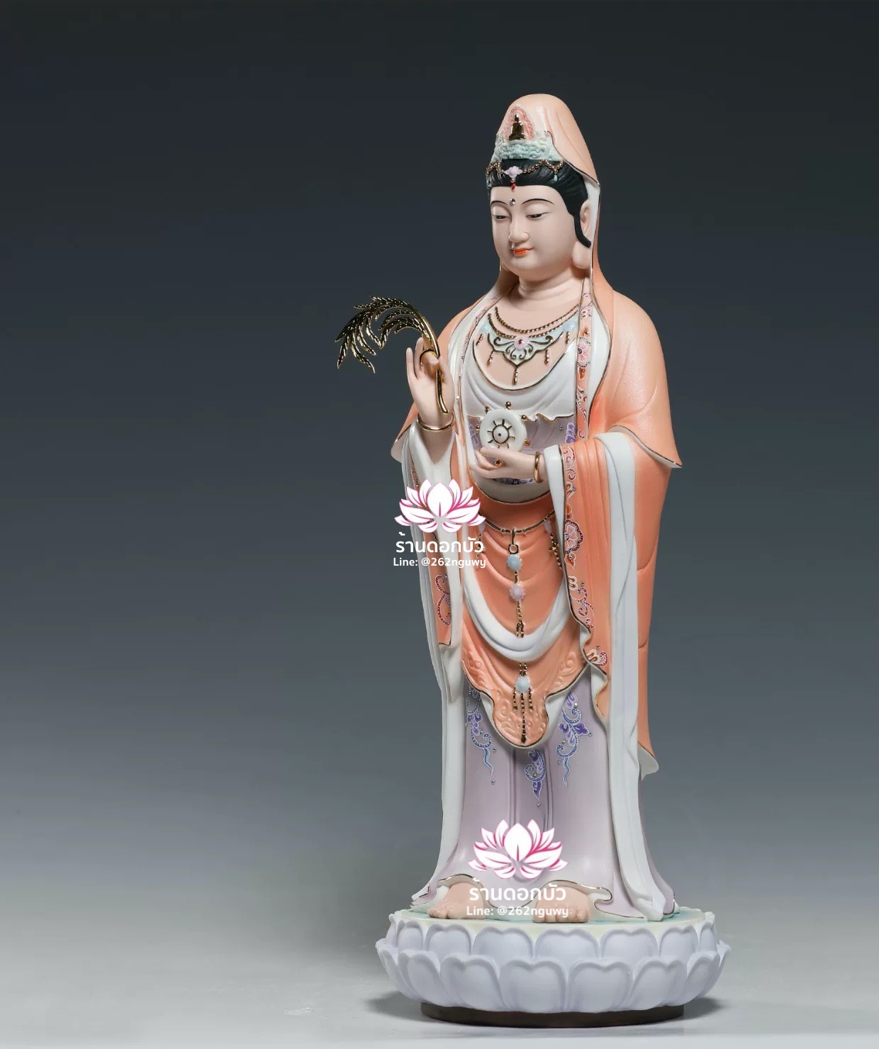 พระโพธิสัตว์กวนอิมแห่งเขาผู่ถัว พระแม่กวนอิมแห่งทะเลใต้ หนานไห่กวนอิม ขนาด 16/19/26 นิ้ว