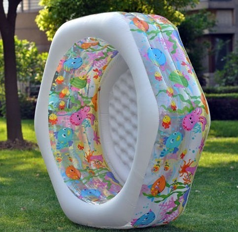 Intex Reef Pool สระน้ำหกเหลี่ยมท้องทะเลหรรษา 56493 (Cartoon)+สูบไฟฟ้า