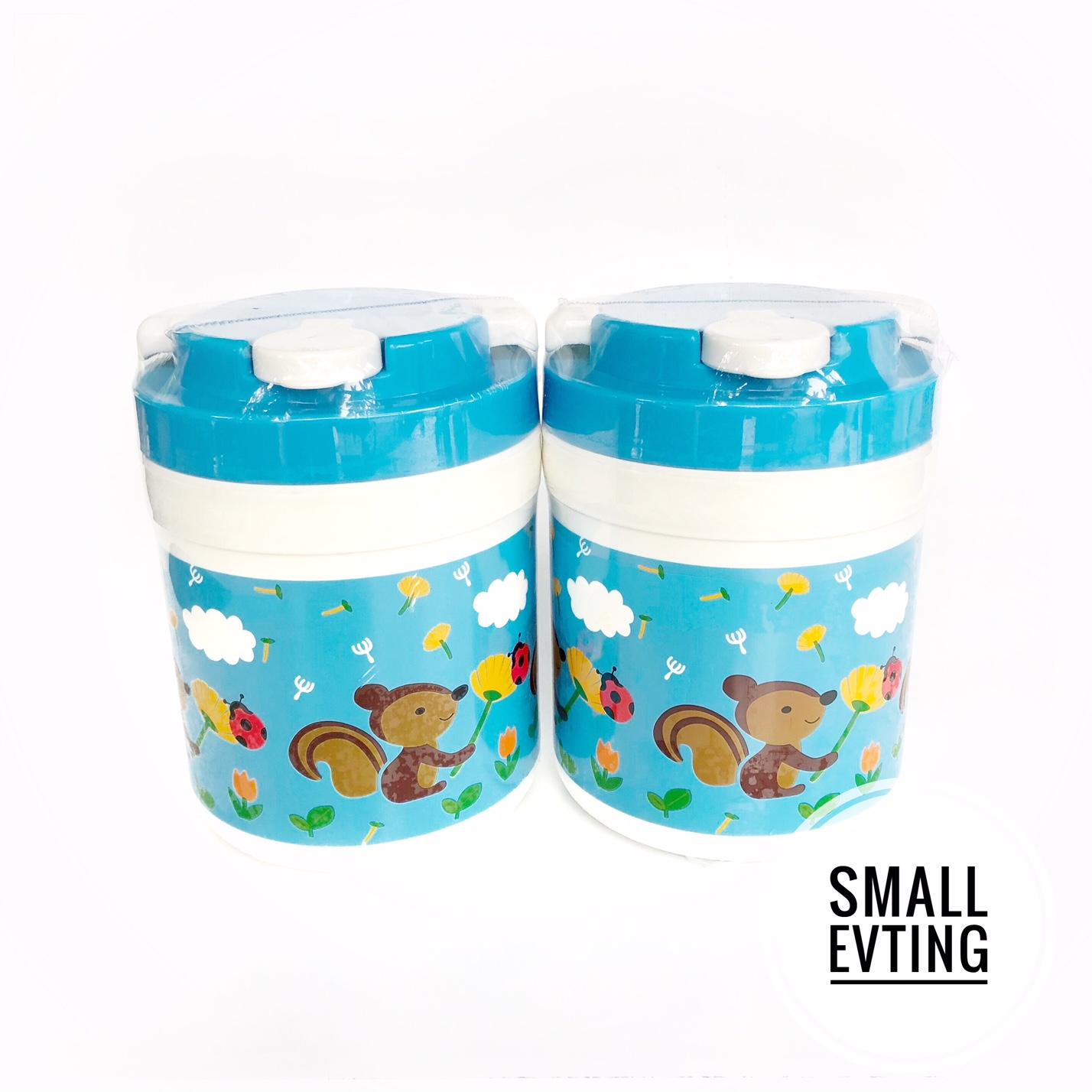 Small Evting กระติกน้ำ ลายการ์ตูน PN504 กระรอก สีฟ้า แพ็ค จำนวน 2 ใบ กระติกน้ำ กระติกน้ำแข็ง กระติกใส่น้ำ กระติกใส่น้ำแข็ง