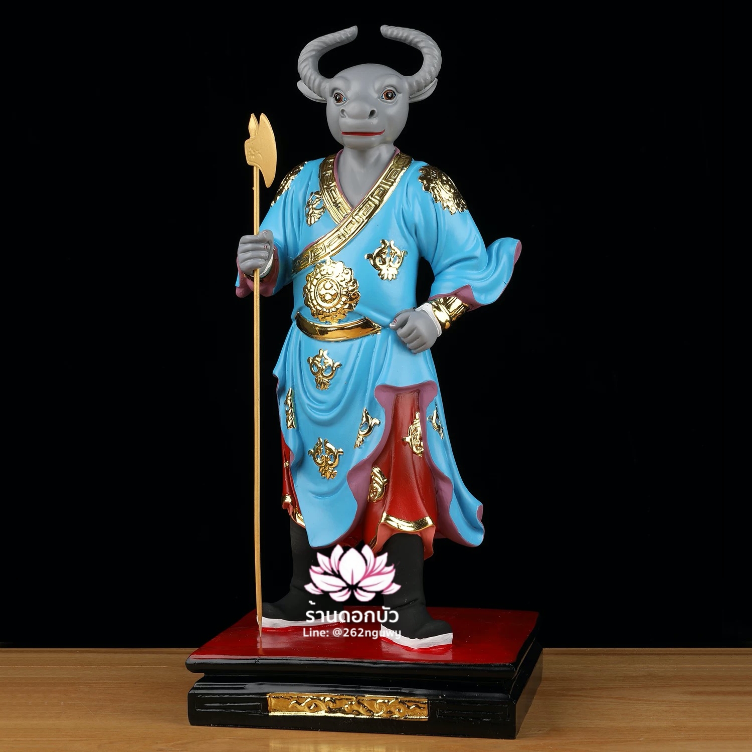 ยมบาลหัววัวหัวม้า ยมทูตหัววัวหน้าม้า งานเรซิ่น ขนาด 12/16 นิ้ว