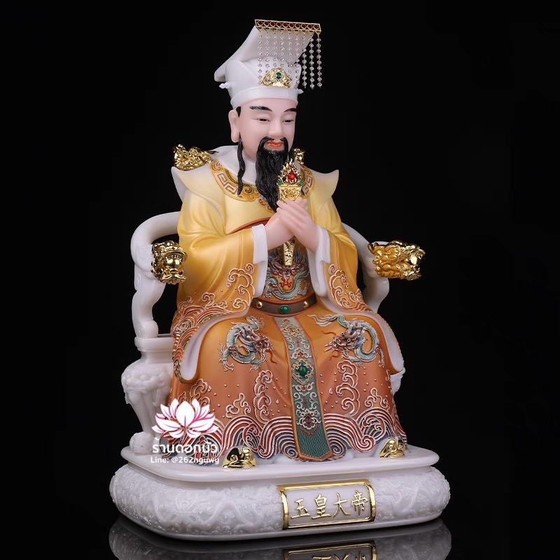 เง็กเซียนฮ่องเต้ หยกอ๋องส่องเต่ และ พระนางซีหวังหมู่ กิมบ้อเนี่ยเนี้ย งานหินอ่อนคุณภาพสูง ขนาด 12/16/19/26 นิ้ว