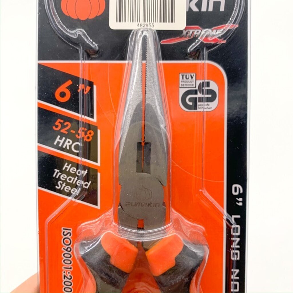 Pumpkin คีมปากแหลม 6 นิ้ว แบบมีสปริง 14457