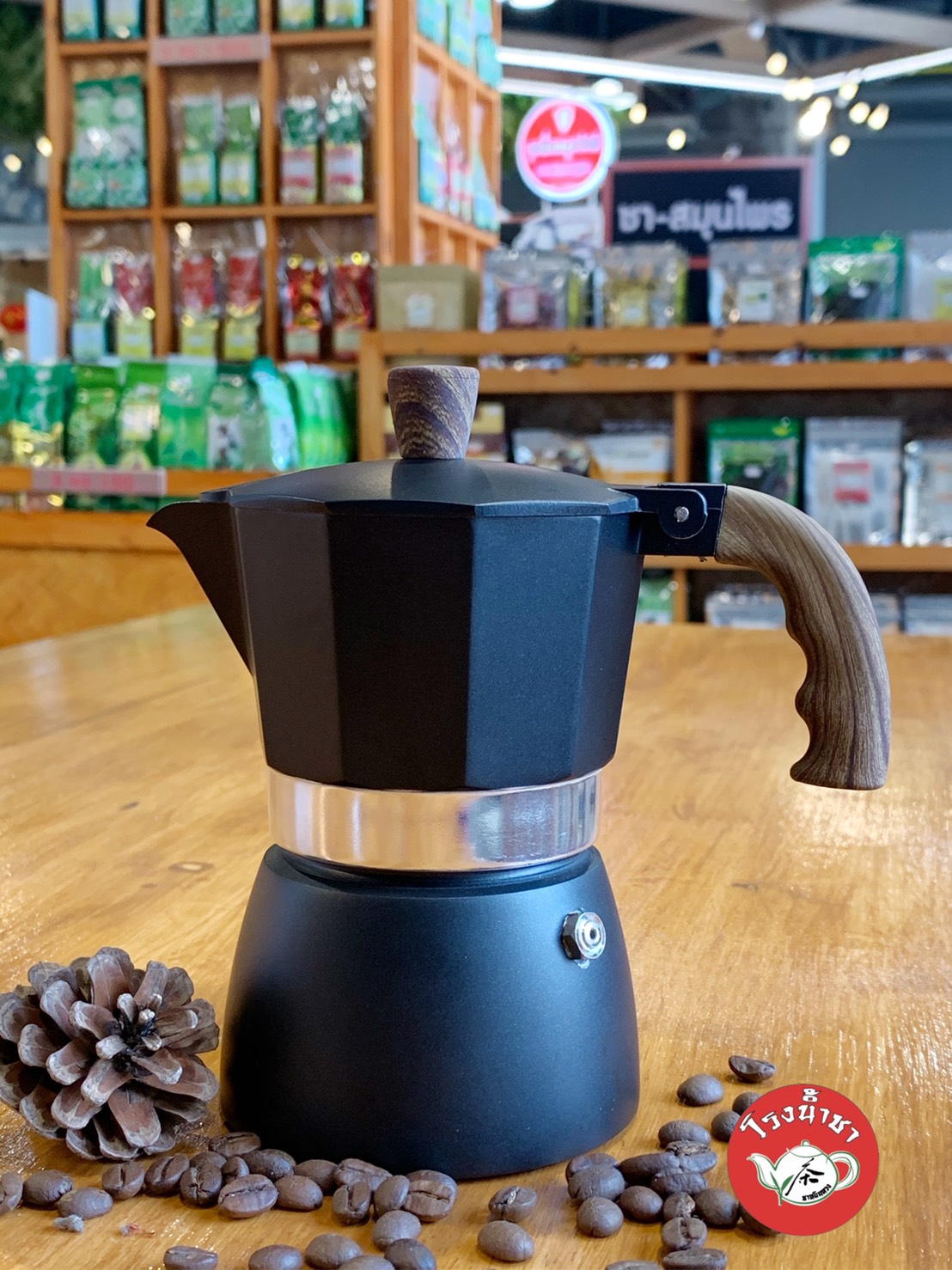 Moka Pot มอคค่าพอท เครื่องต้มกาแฟสด สแตนเลสขนาด 150 ml