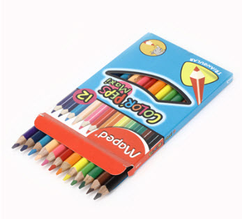 ดินสอสีไม้สามเหลี่ยมขนาดใหญ่พิเศษ 12 สี MAPED
