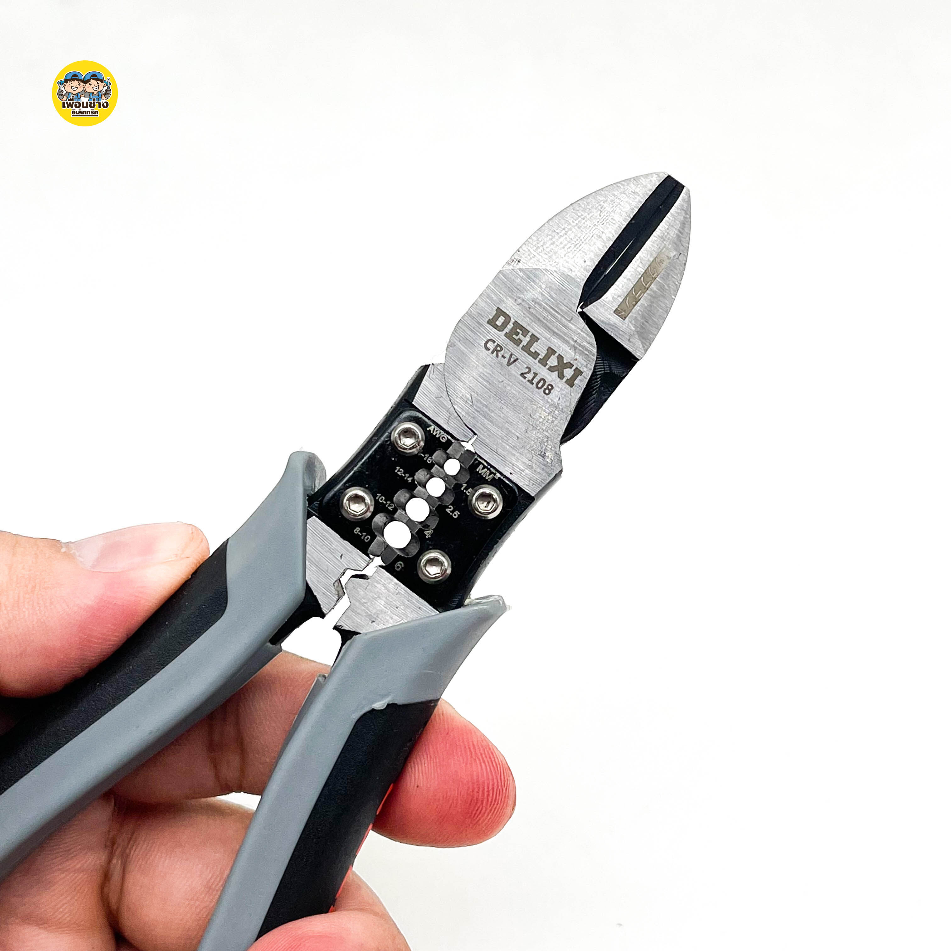 DELIXI รุ่น DWXZ-2108 คีมปากเฉียง คีมตัด ปอก ย้ำ มัลติฟังก์ชั่น ขนาด 7 นิ้ว คีม