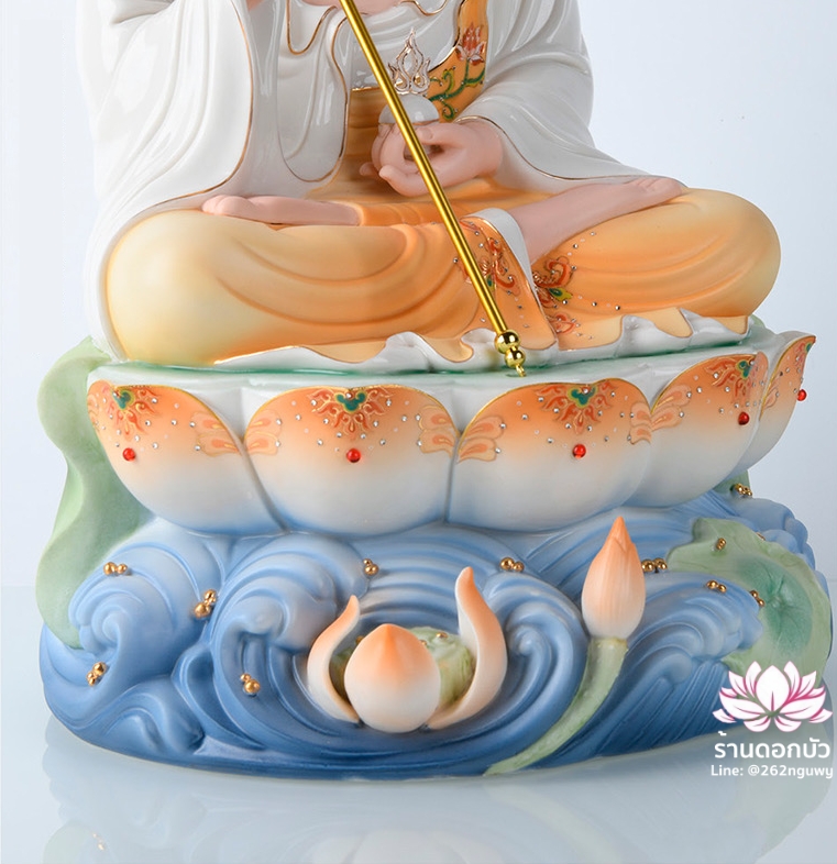 พระพุทธเจ้า (พระยูไล) พระโพธิสัตว์กวนอิม (กวนอิมผ่อสัก) พระกษิติครรภโพธิสัตว์ (ตี่จั่งอ๊วงผ่อสัก) และพระศรีอริยเมตไตรย (หมีเล่อฝอ) ขนาด 12/16/19 นิ้ว