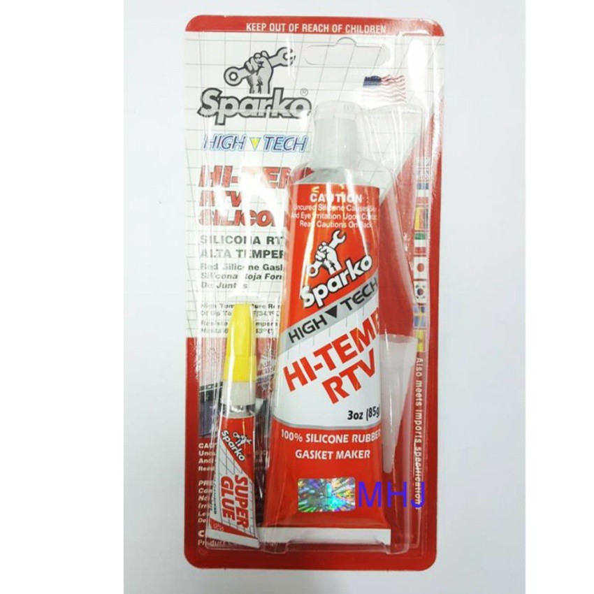 Sparko กาวแดง กาวปะเก็นสีแดง HI-TEMP SILICONE