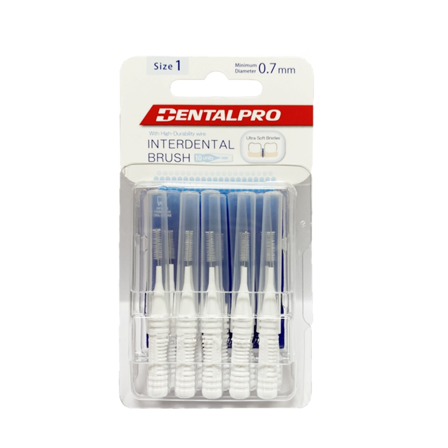 Dentalpro interdental brush 10P size 1 0.7mm.