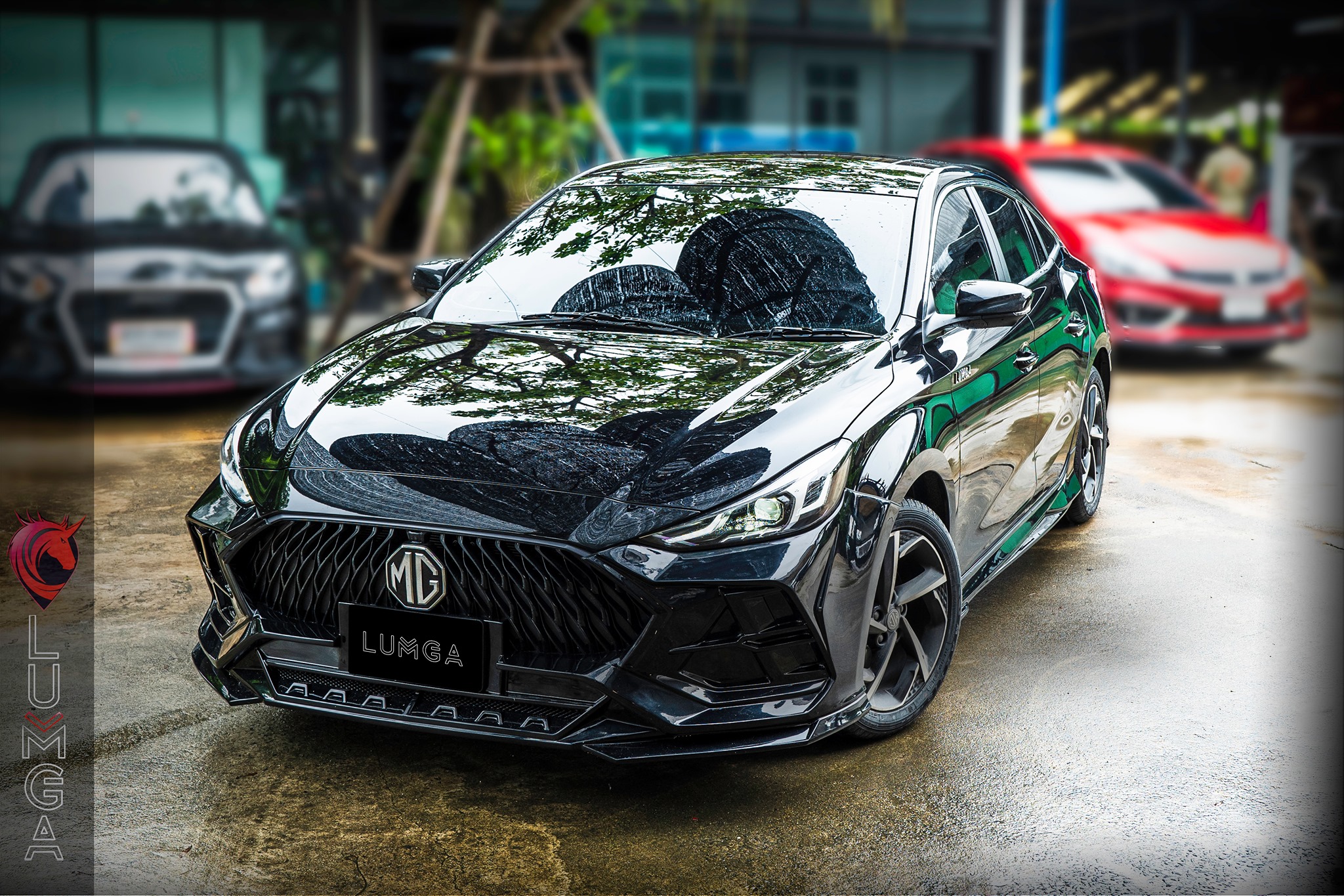 ชุดแต่งสเกิร์ตรอบคัน MG5 2022 Lumga bodykits (ลัมกา)